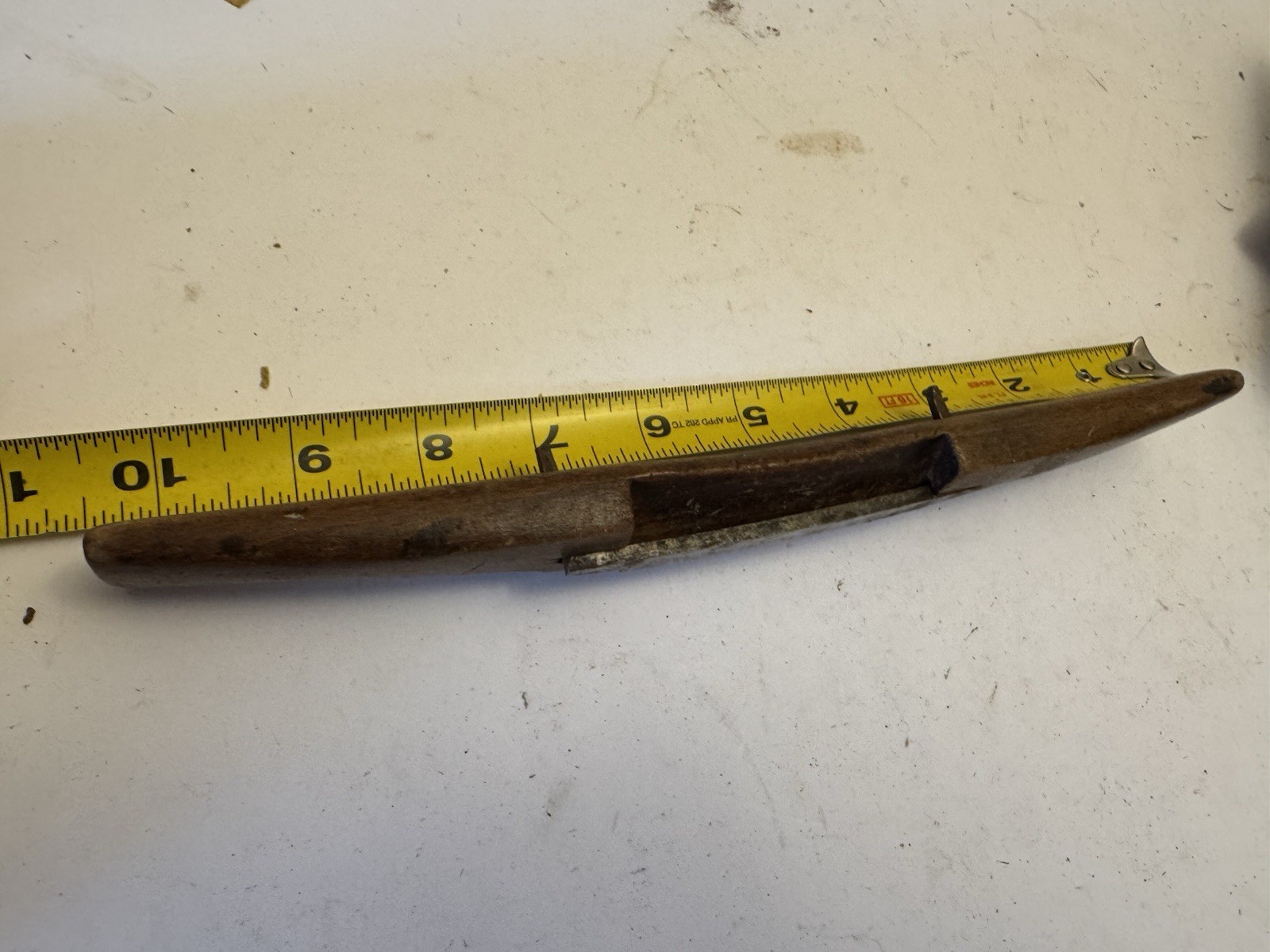 Antique Wooden Handle Spokeshave Spoke Shave Draw Knife – 11-1/8″ Long