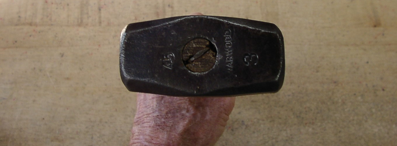 Vntg Warwood 3 lb Hand Drilling Hammer,3-13/16″ Head,W/1-5/8″Oct.Faces,VGC