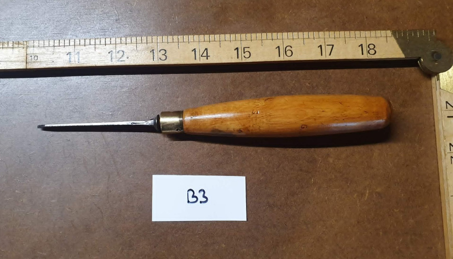 Vintage 1/16″ Firmer Woodcarving Chisel Woodworking Tools England Carpentry