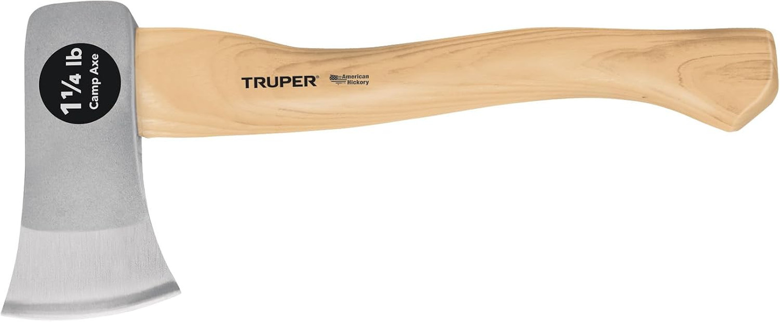 1.25 Lb Camp Axe, 14-Inch American Hickory Wood Handle, Forged Steel Head, Compa