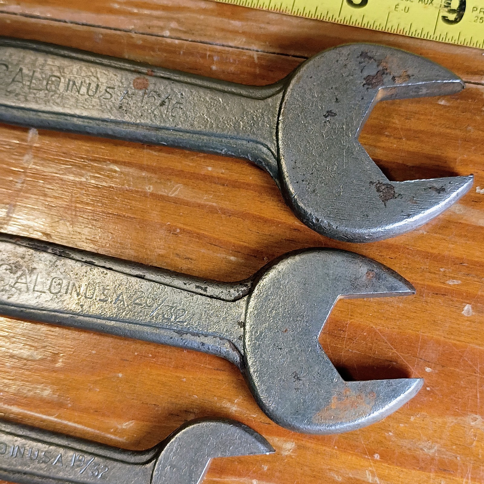 Set Of 5 Vintage Barcalo Forged In USA Open Ended Wrenches 1″ To 5/16″