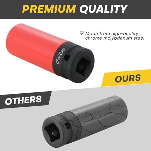 Ultimate Wheel Protector Impact Socket Set | 1/2 Inch Drive Lug Nut Socket,