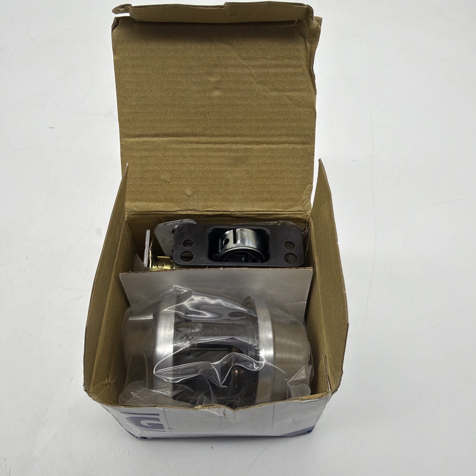 General Lock Single Cylinder Deadlock, US26D Satin Chrome 6-Way Adjustable Latch
