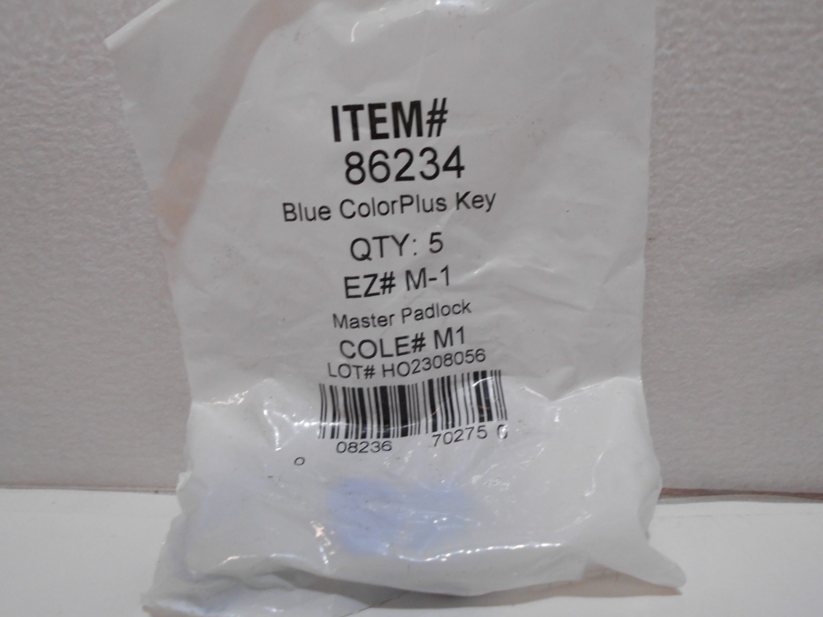 LOT of 5 Blue ColorPlus Keys Master Padlock 86234 M1