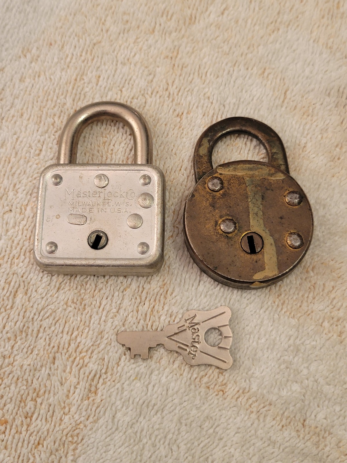Vintage Master/Fraim Padlocks With One Key That Works For Both Locks