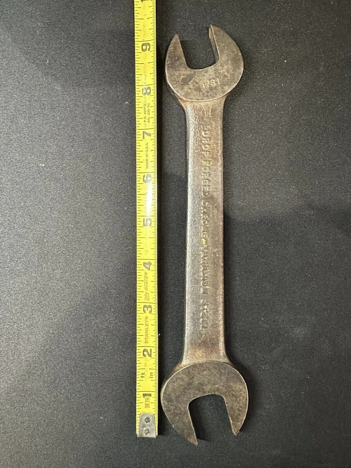 Antique Armstrong Vanadium Open-End Wrench 3/4” & 13/16”, Model 1731