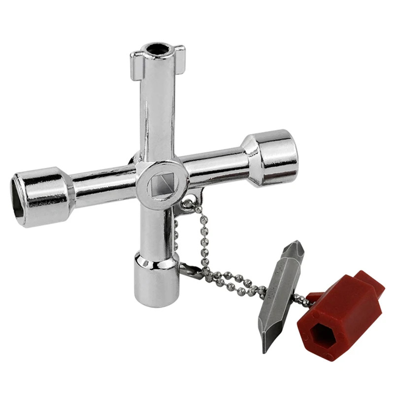 5 in 1 Cross Switch Key Wrench with Accessories Universal Square Triangle Train
