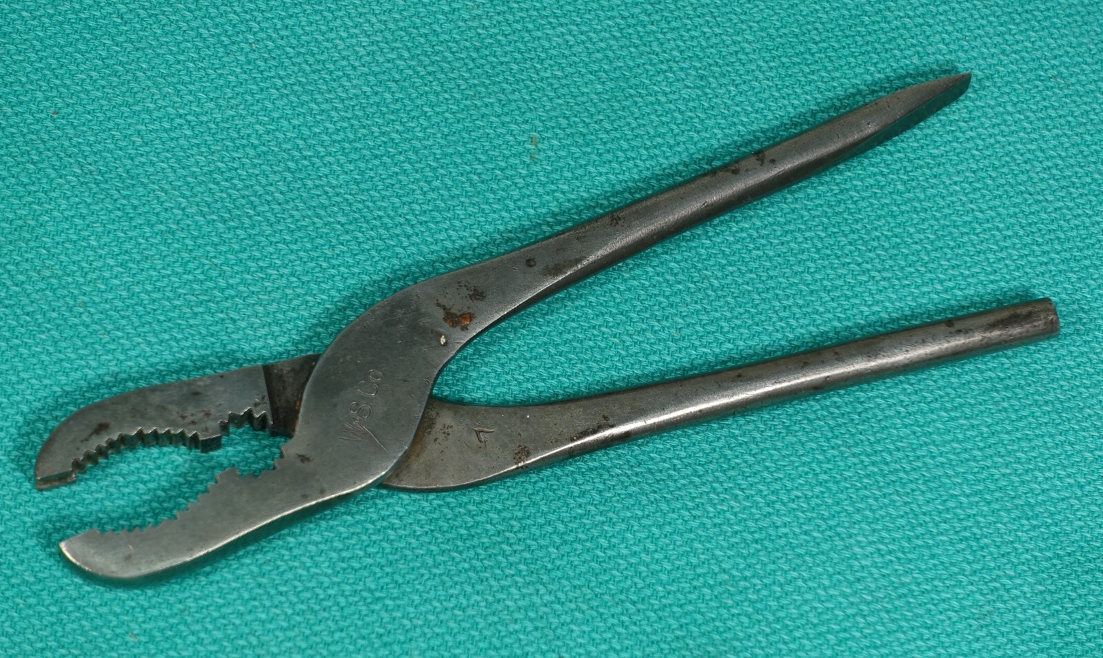 Wm. Schollhorn Co. WS Co. # 7 Gas/Burner Pliers w/ Flathead Handle Rare Antique