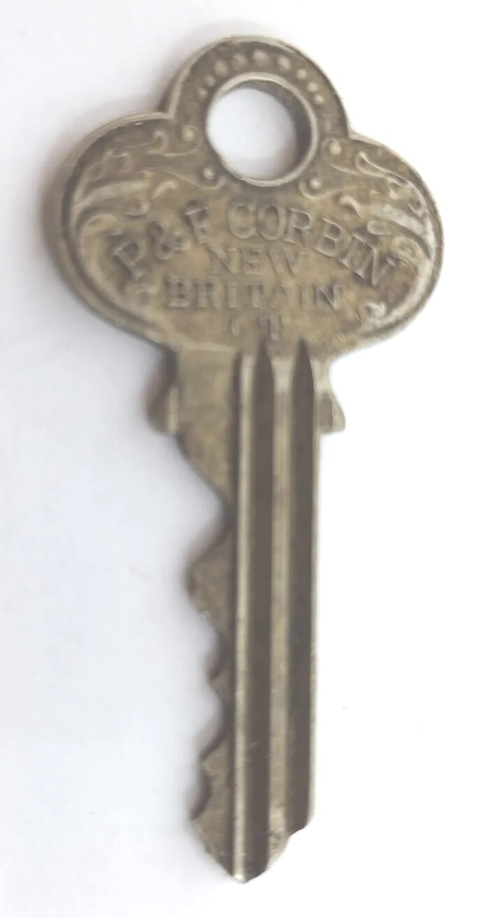 Vintage Key P & F Corbin New Britain CT Appx ” Replacement Locks Steampunk