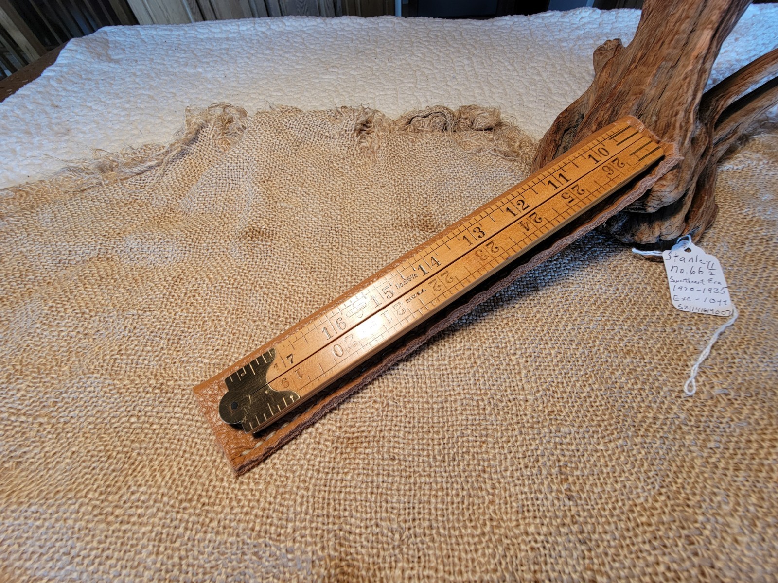 Vintage Antique STANLEY No. 66 1/2 Rule Ruler Sweetheart Era 1920-35