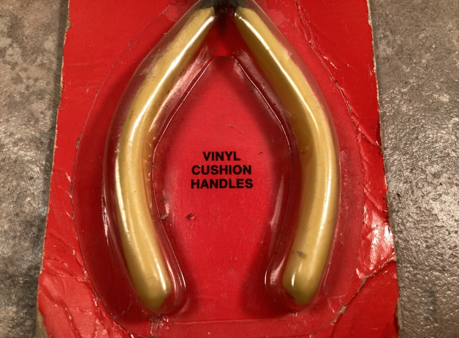 Vintage SEARS Long Nose Pliers #30746 NOS Serrated Jaws 5-1/4″ Length Yellow USA
