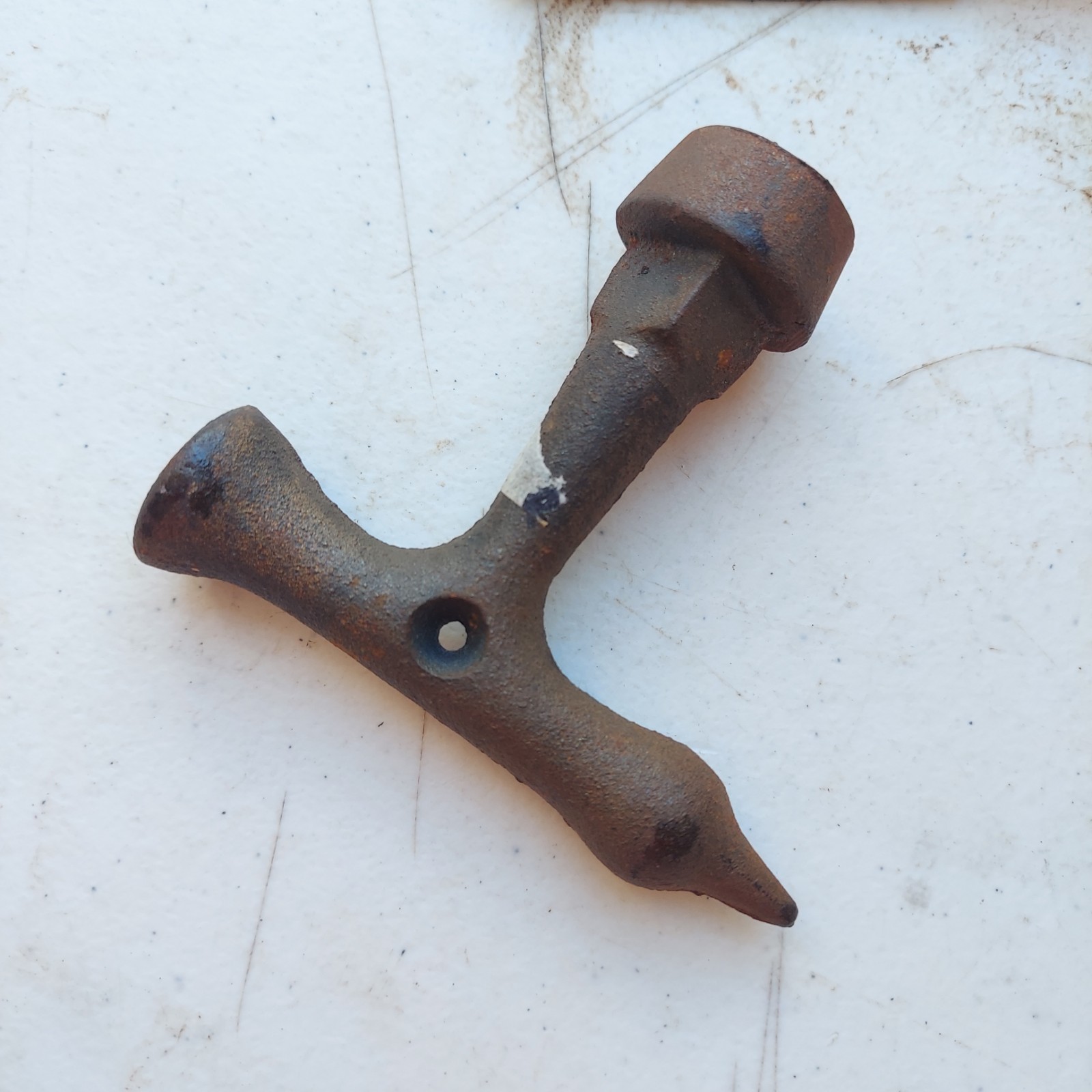 Vtg MUELLER Cast Iron Gas Water Valve Tool T-Handle Wrench Hammer Punch