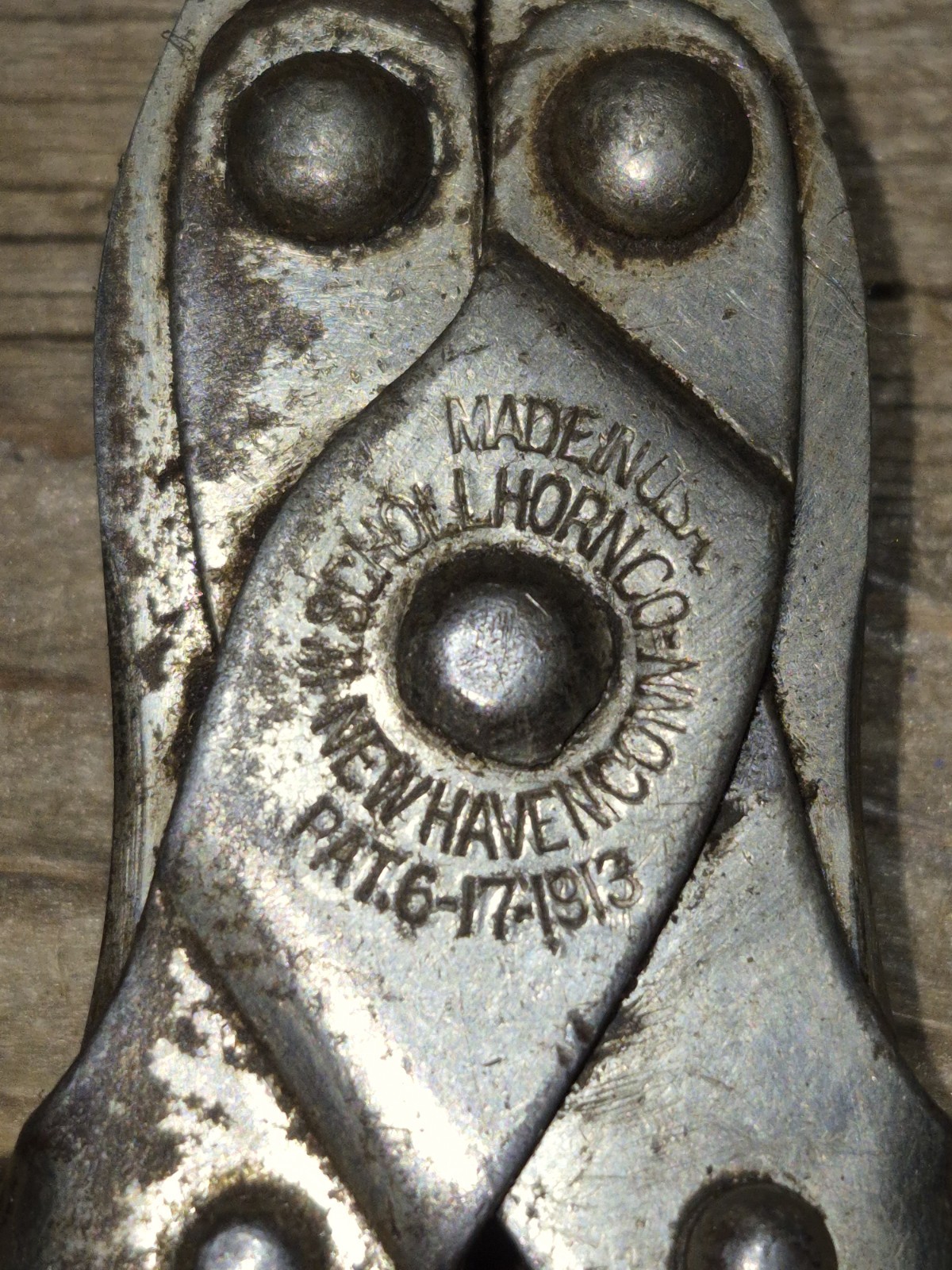 Schollhorn Bernard Pliers New Haven, Connecticut Made in U.S.A. Patent 6-17-1913