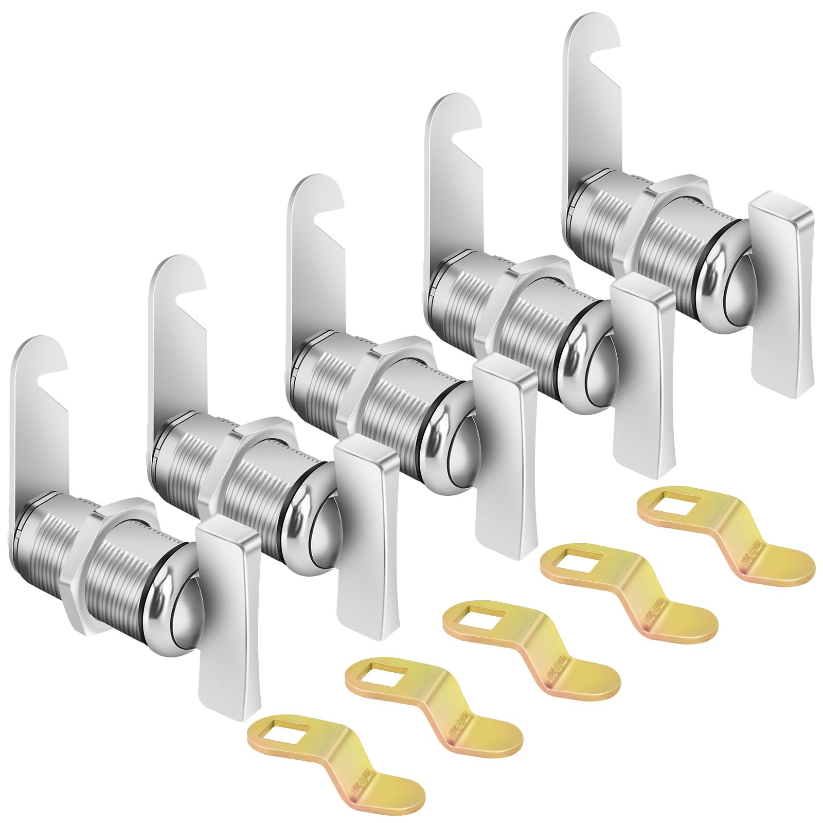 Thumb Operated Offset Cam Lock, 1-3/8” RV Storage Locks 5PCS Cabinet Locks 5P…