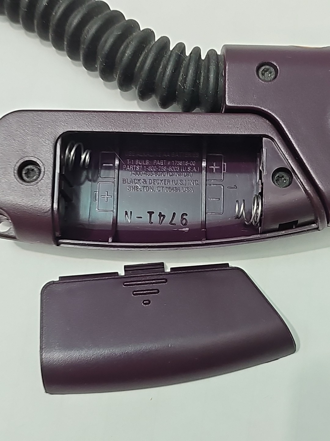 Vintage 1997 Black & Decker SM1 Snake Light Mini Flexible Flashlight Purple