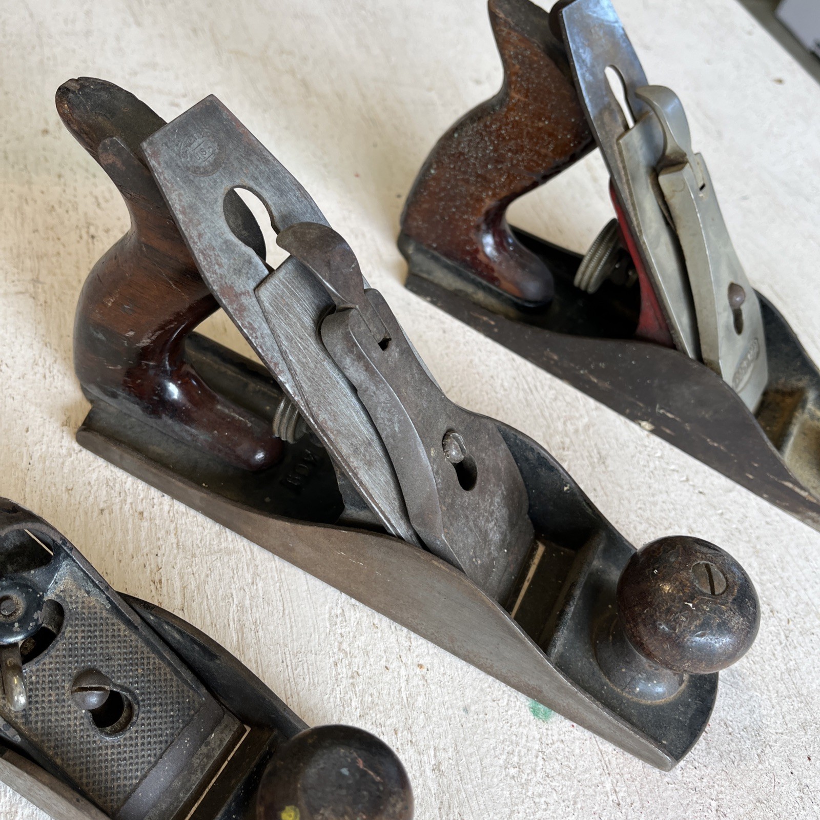 4 Vintage Planes – Craftsman -C 151 & 9” No. 4 USA – Sargent 9” & Stanley #220