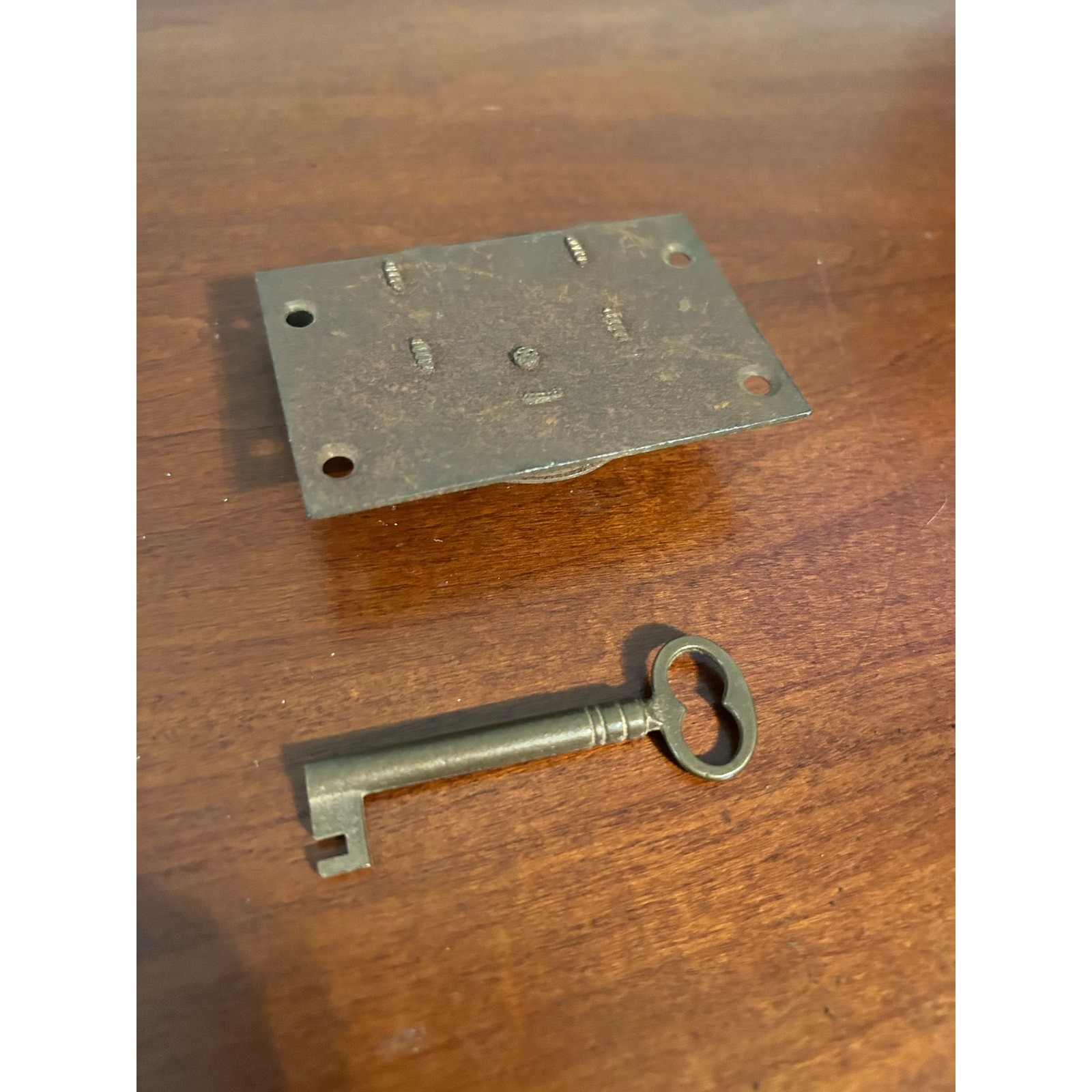 Vintage Working lock with Key Antique Style Brass Lock Set
