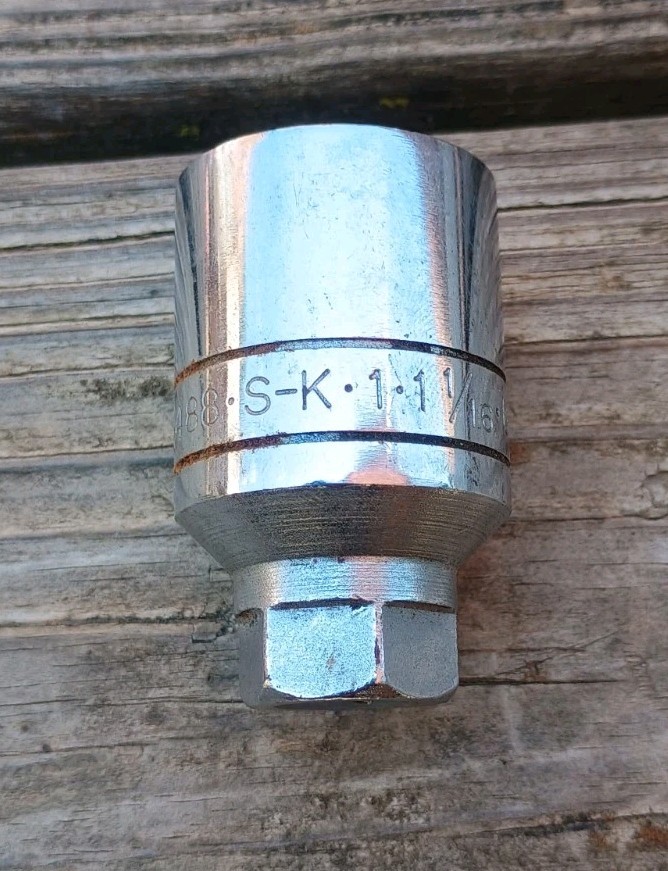 Vintage S-K SK 1-1/16″ 6 Point Oil Pressure Sender Socket 3/8″ Drive 4488 USA