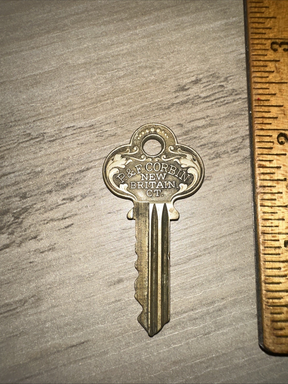 Antique Key: P & F Corbin New Britain Ct. #CR 659475