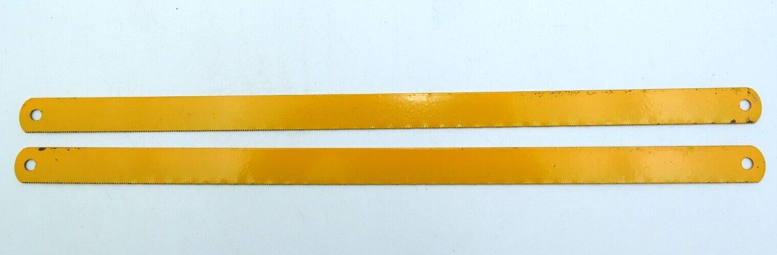 Vtg Great Neck TWO 10″ Flexible Alloy Hack Saw Blades GF 10-32 32 T.P.I USA NOS