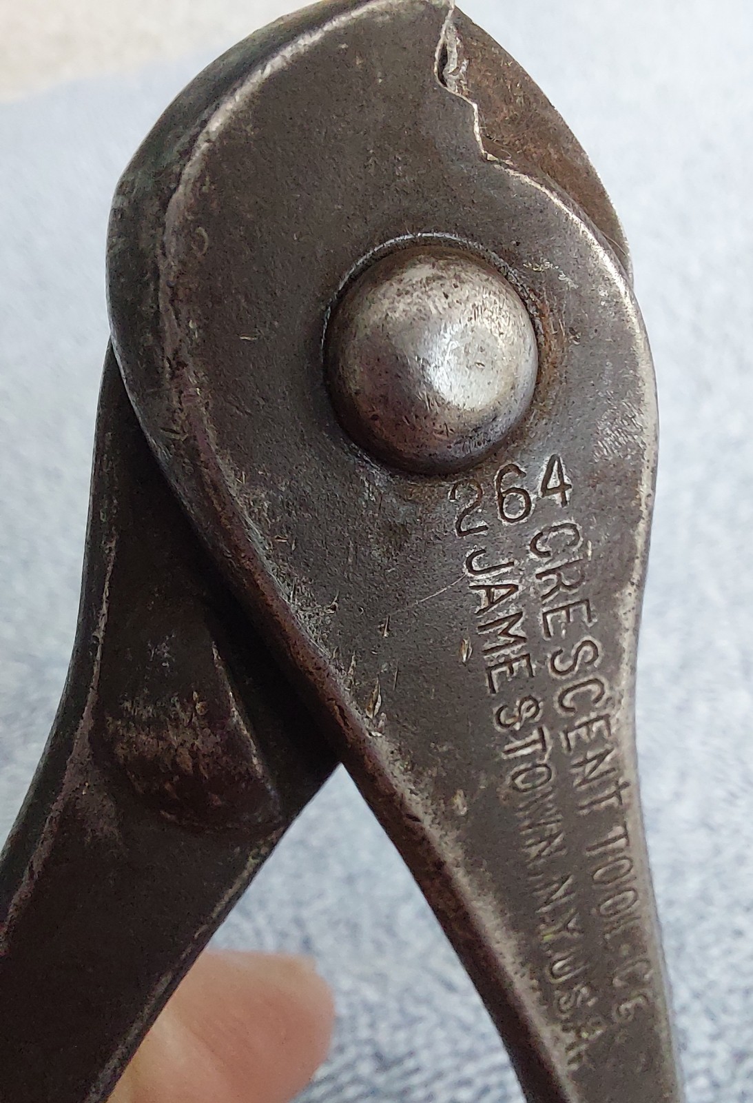 Vtg. Crescent Tool Co #264 End Cutting Nippers Pliers Jamestown NY USA 6-1/4″