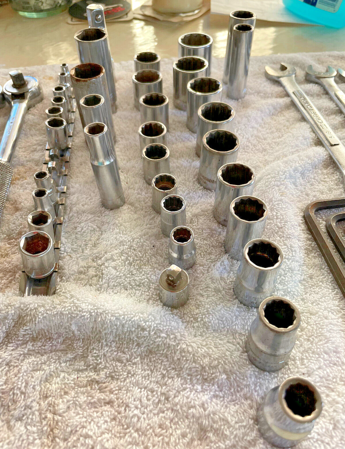 59 Piece Tool Lot Ratchets Sockets Wrenches 45 Craftsmen Husky Chrome Vanadium