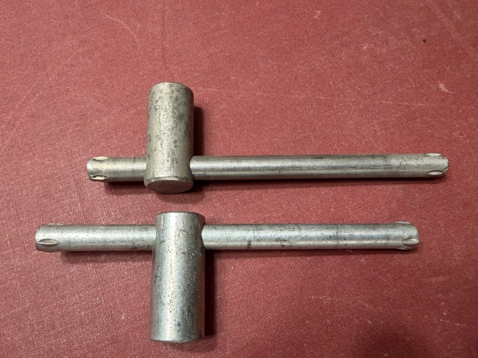 2 – Vintage Unbranded 5/16″ Sockets On 4-1/2″ Slide Bars with Stops