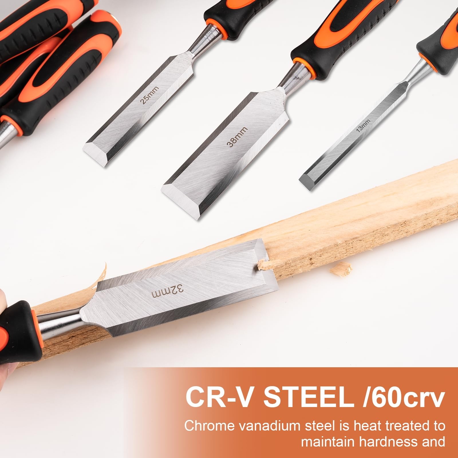 10Pcs Wood Chisel Sets, 6Pcs Premium Wood Chisels with Honing Guide, Sharpening