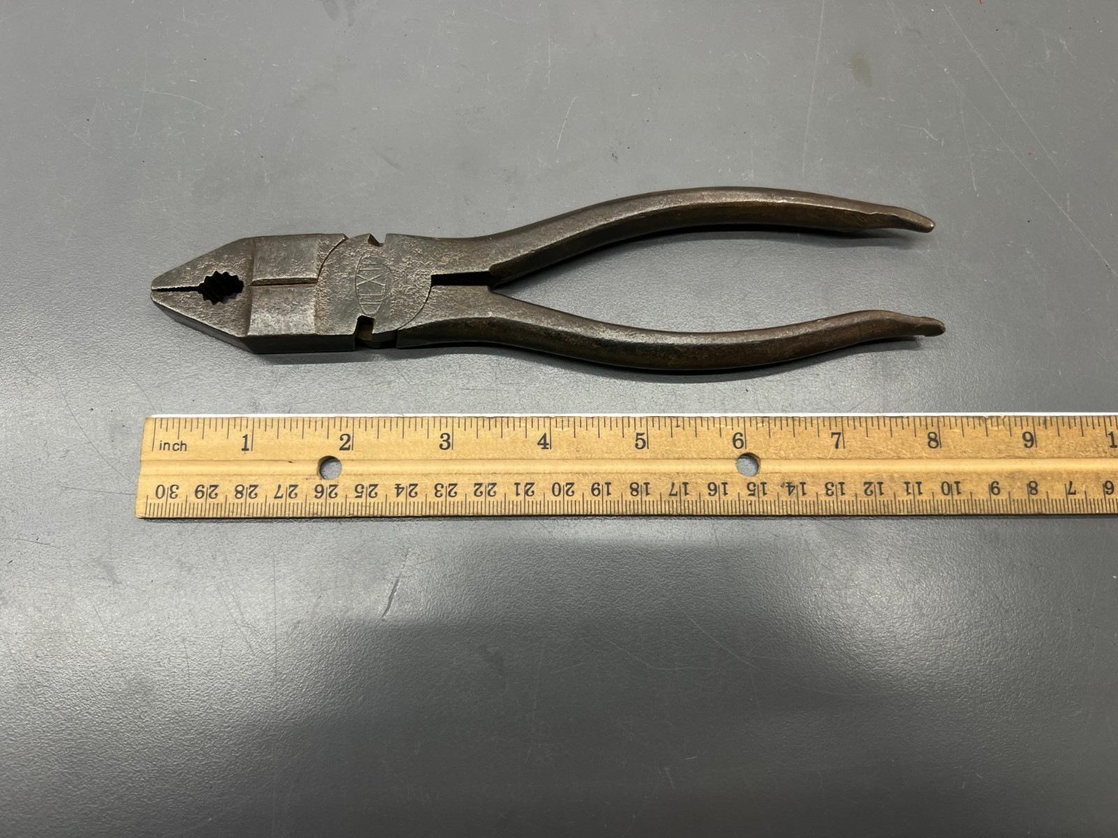 (B) VINTAGE PEXTO PS&W 8″ LINESMAN MULTI JAW PLIERS CUTTERS – MADE IN USA