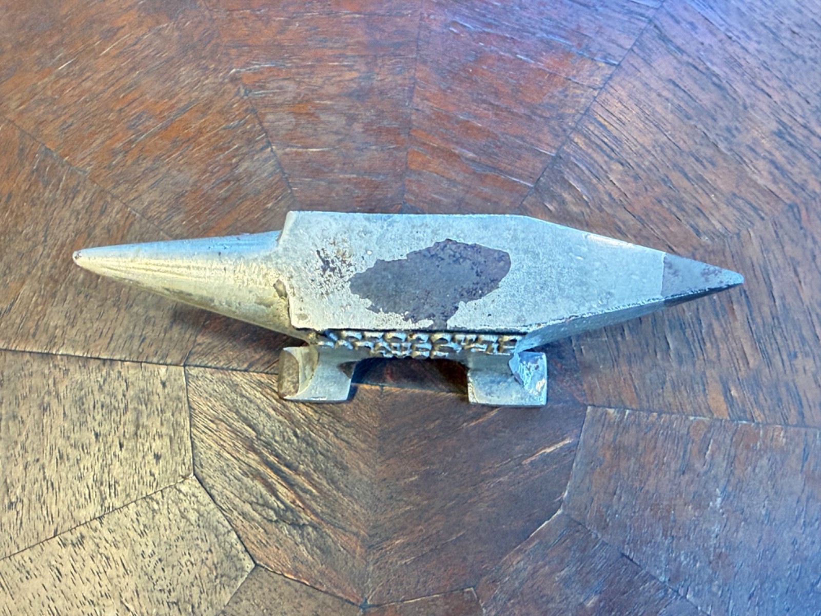1900 Antique Descours&Cabaud Lyon Jeweler Mini Cast Iron Anvil Bench Tool 13oz