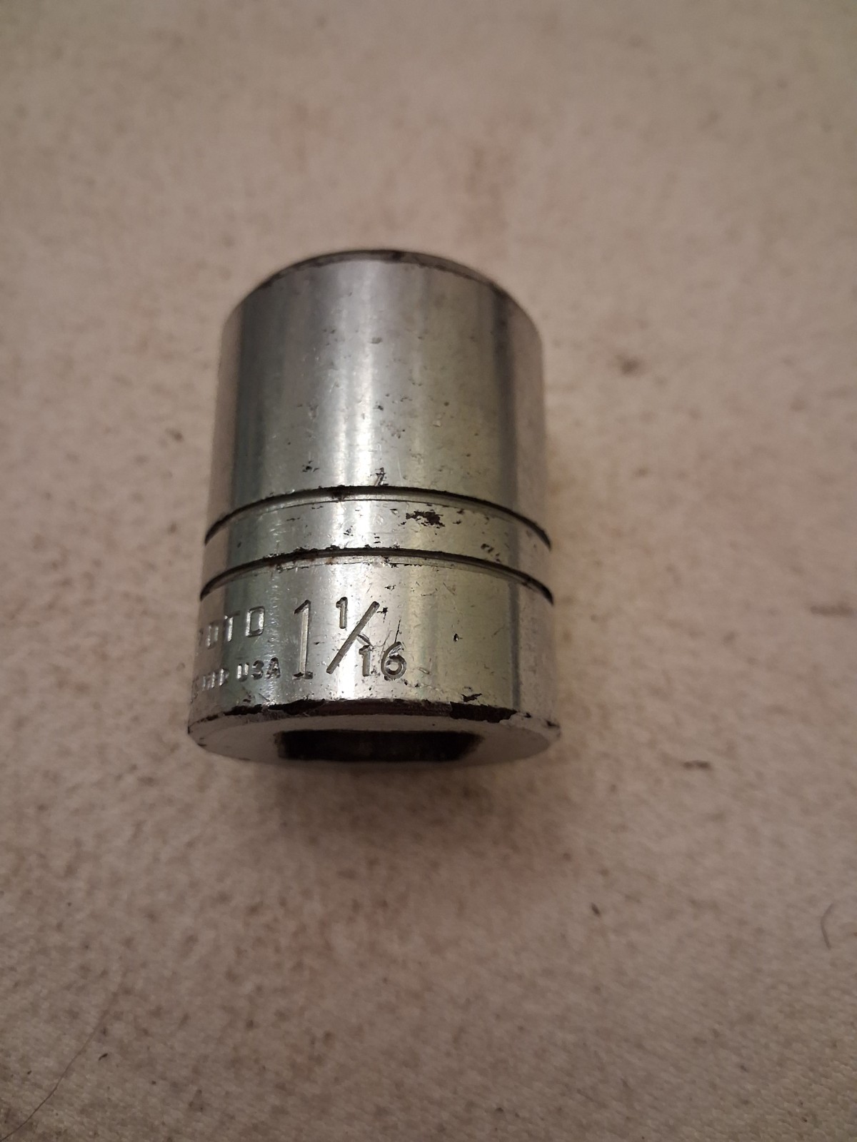 Vintage Proto Los Angeles 1-1/16 3/4 Dr Socket 2 Band 5534 Post Plomb USA