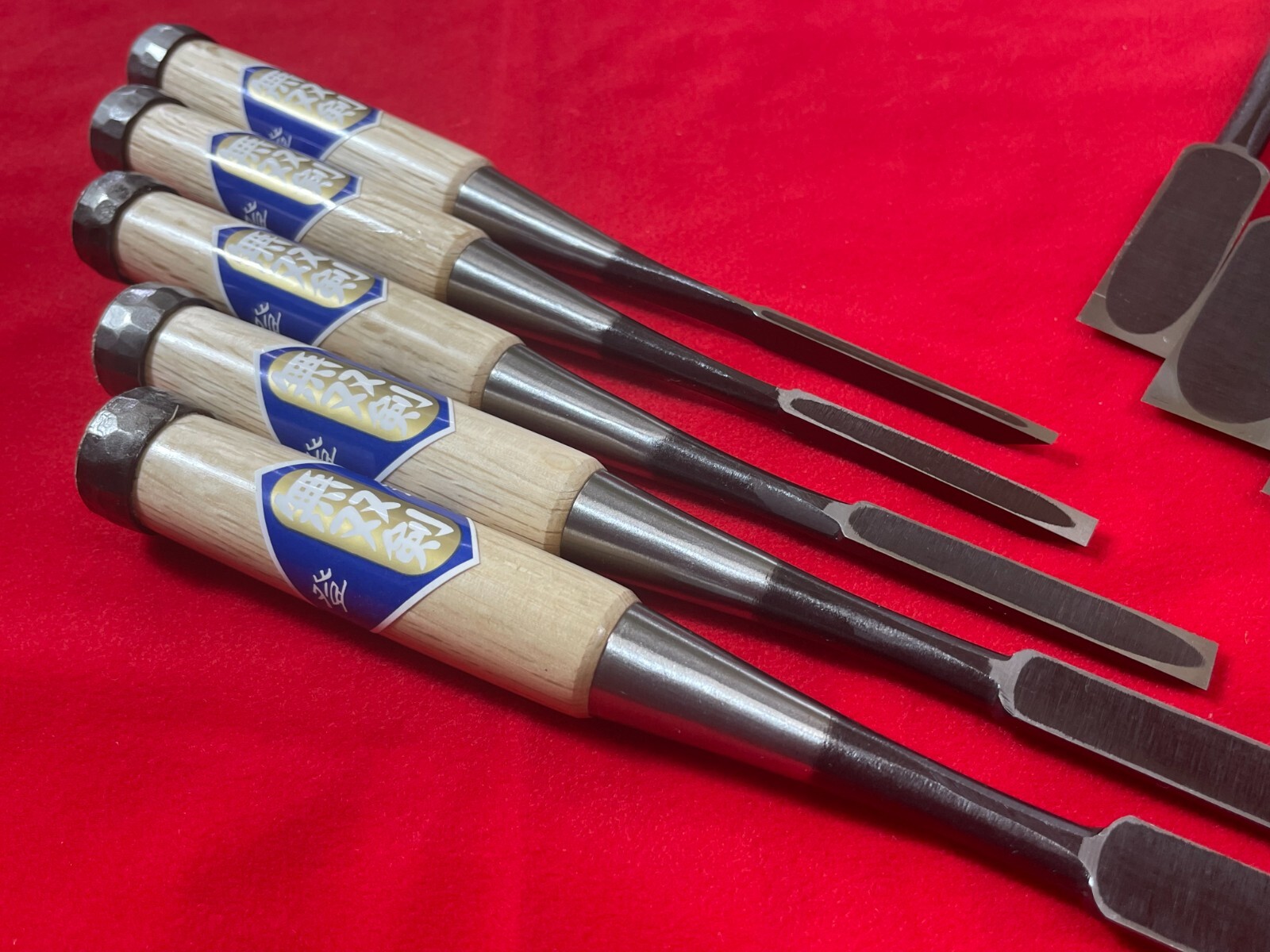 Japanese chisel Oire nomi bench chisel Musou-ken Set of 10 White Steel #2