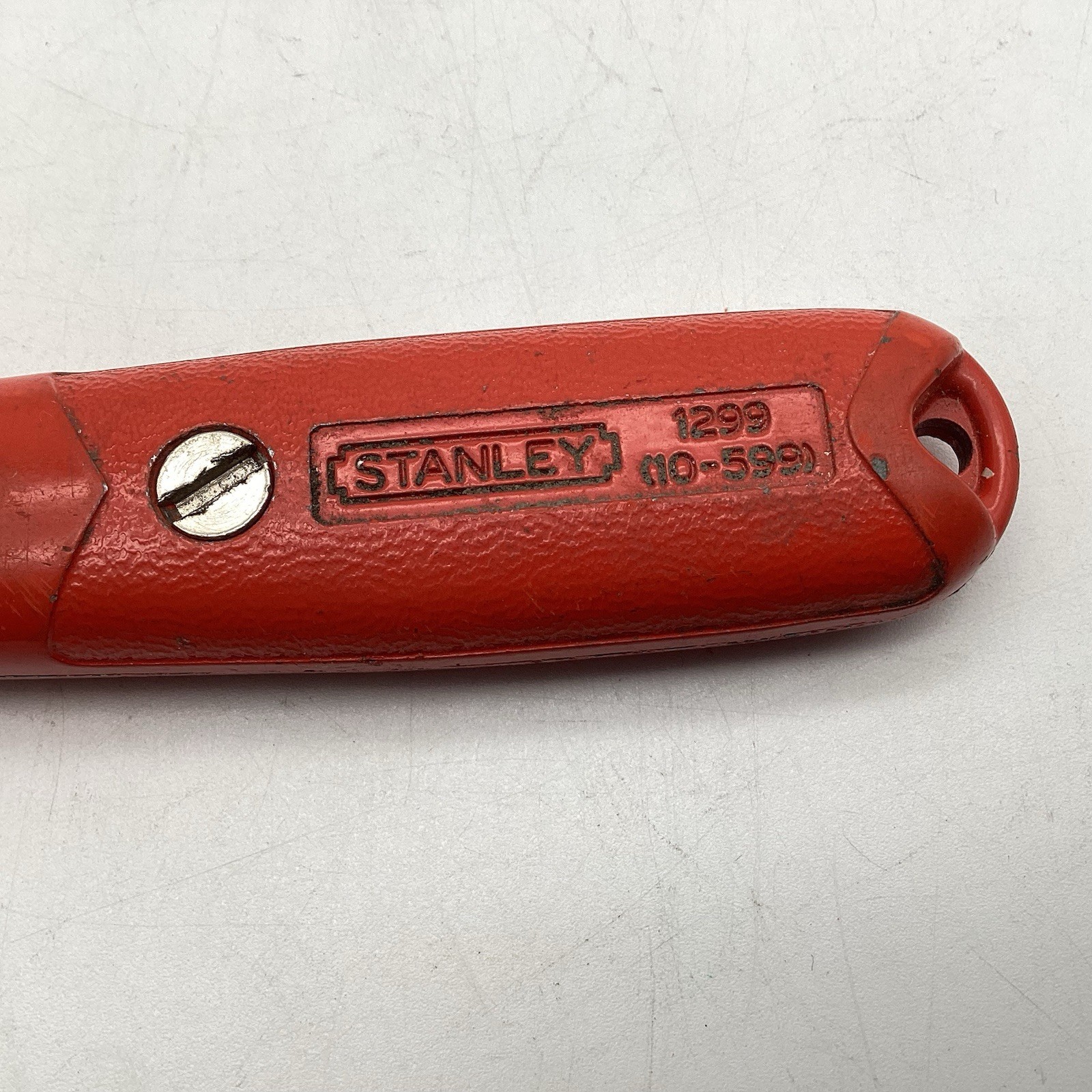 Vintage Stanley 1299 (10-599) Fixed Blade Red Utility Knife Made in USA Works