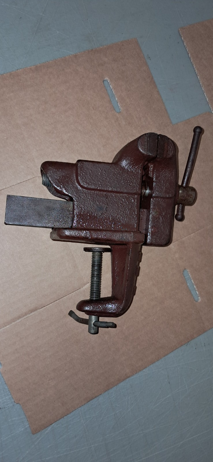 VTG Vise Tesco Tulsa Table Top Clamp Anvil Model 13A Made In USA Portable