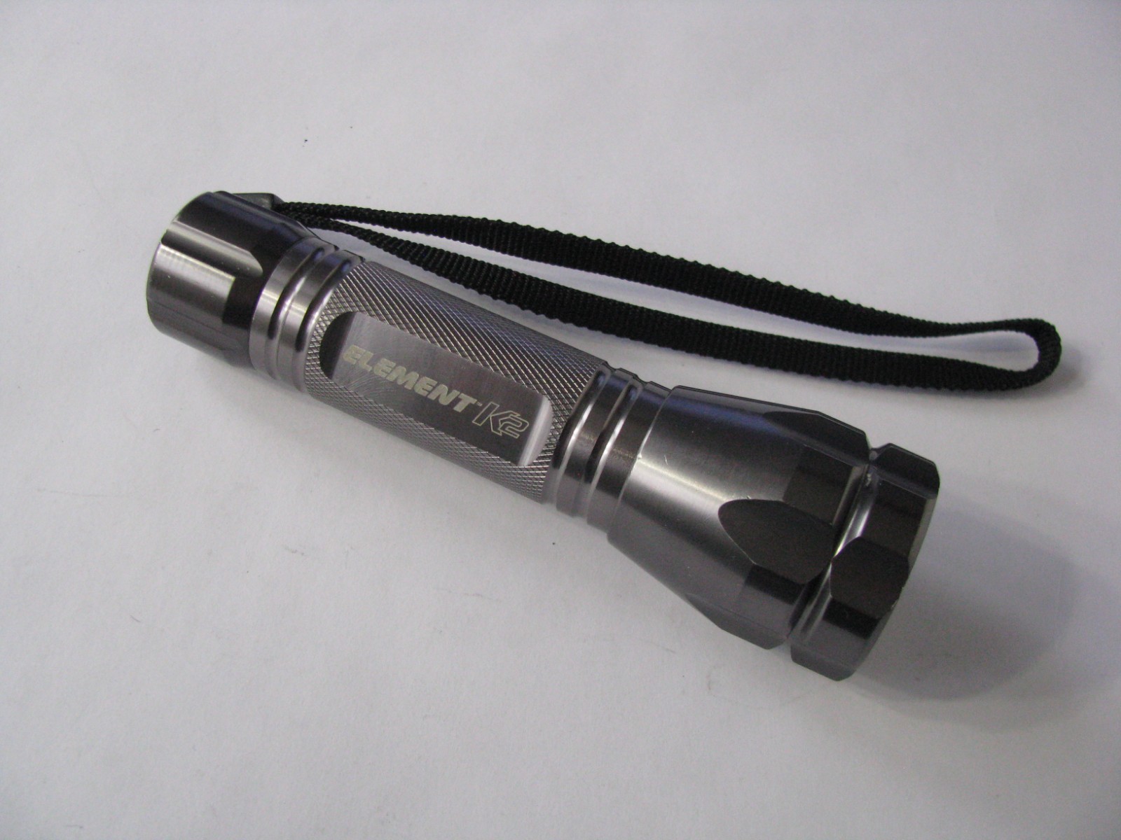 Element K2 Flashlight Sm Dark Grey Aluminum Flash Light 3x AAA Battery Powered