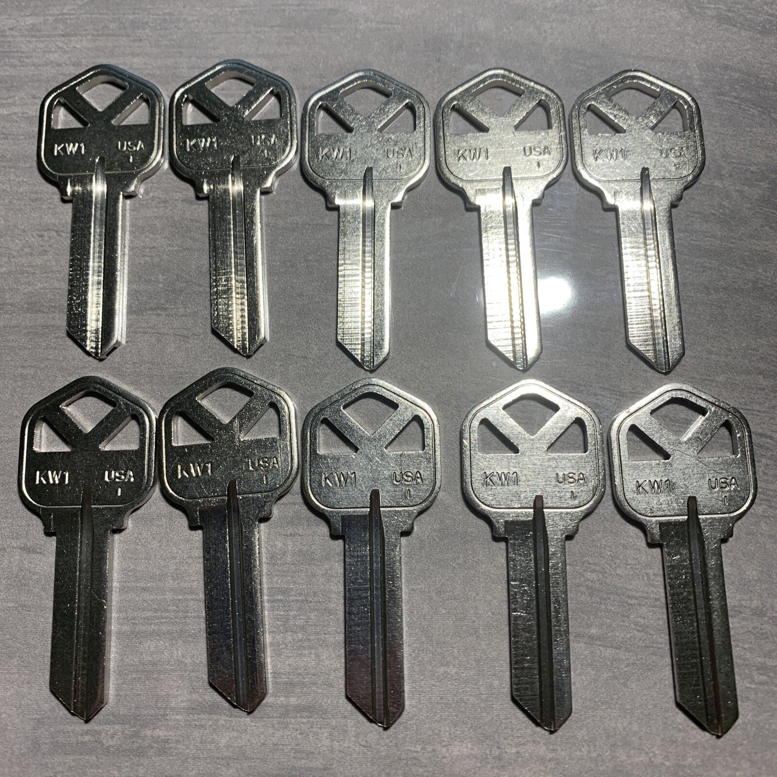 KWIKSET KW-1 House Key Blanks Nickel 10 PACK Maintenance RE Agency-Apartments
