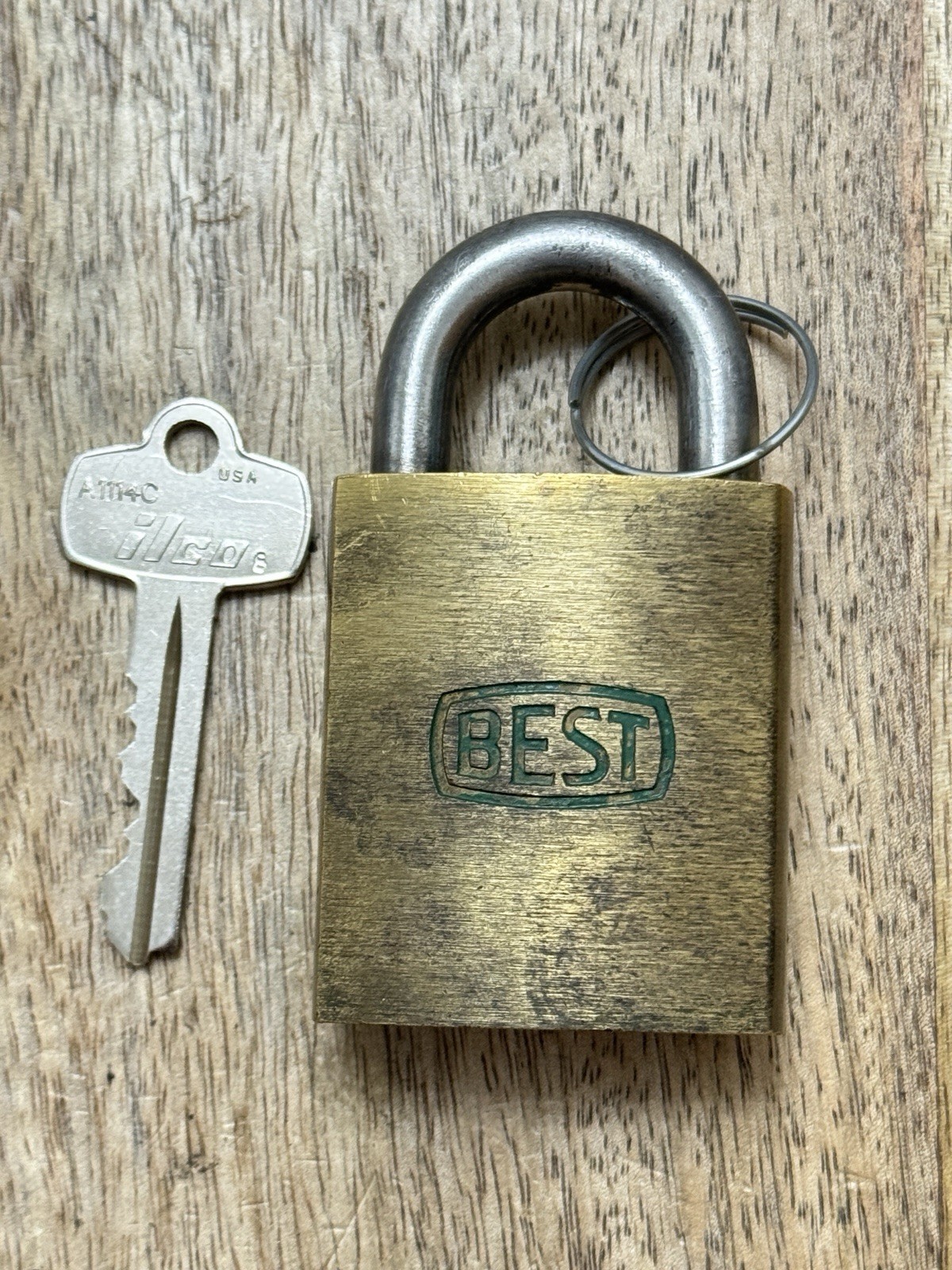 Vintage BEST GTC Padlock Lock With Key