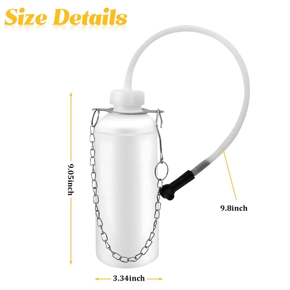 Car 1L Brake Bleeder Bottle, One Person Vehicle Brake Bleeder Kit with 10