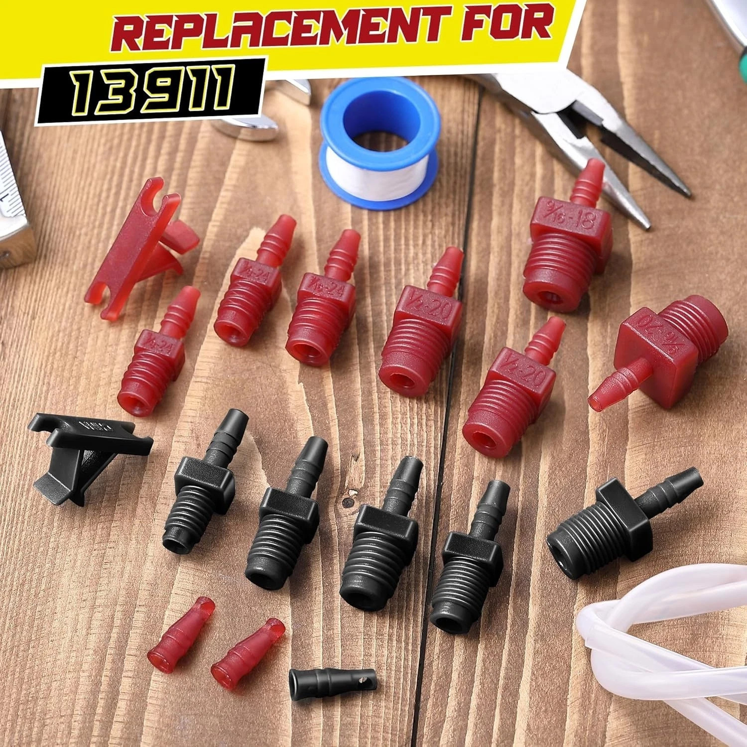 Master Cylinder Bleeder Kit Complete Brake Bleeder Kit with 22 in Clear Hose Cl