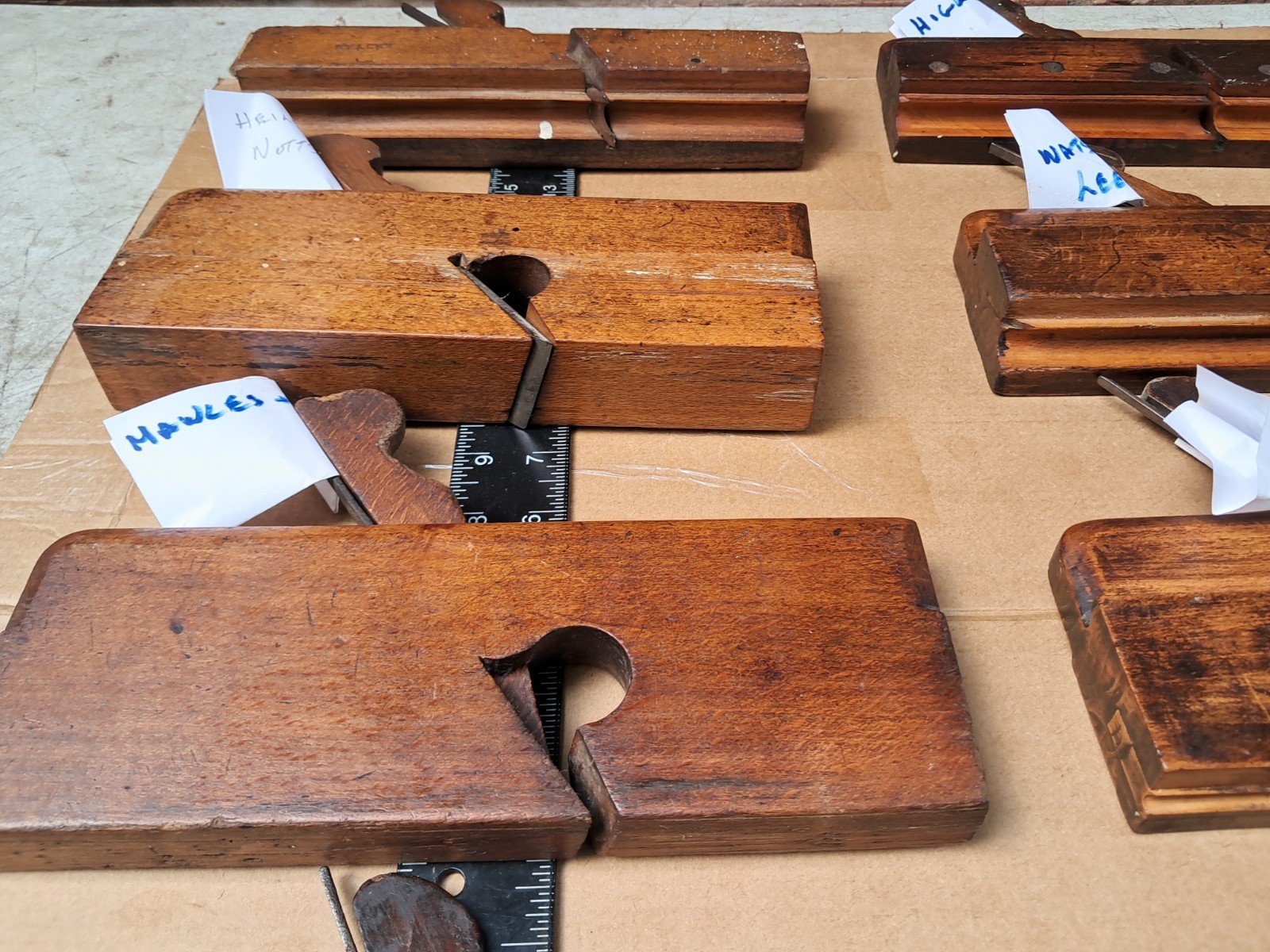 Job Lot of Mixed Makers Moulding Planes 17 in Total Mainly Good Condition 4 Age