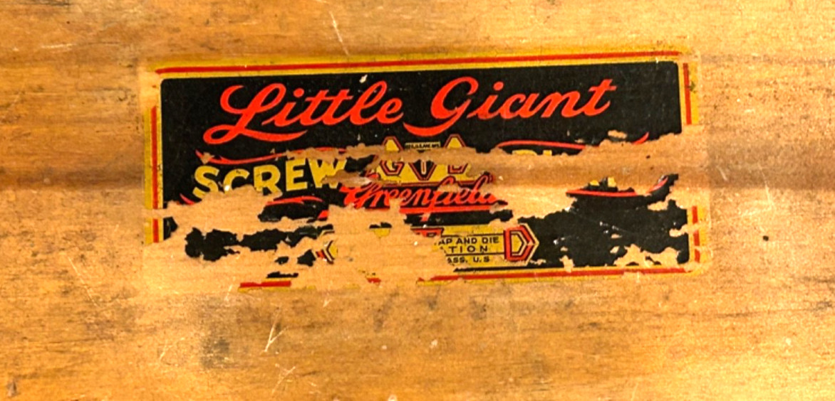 Vintage Little Giant No 0 Complete Tap Die Screw Plate Set GTD USA Wood Case