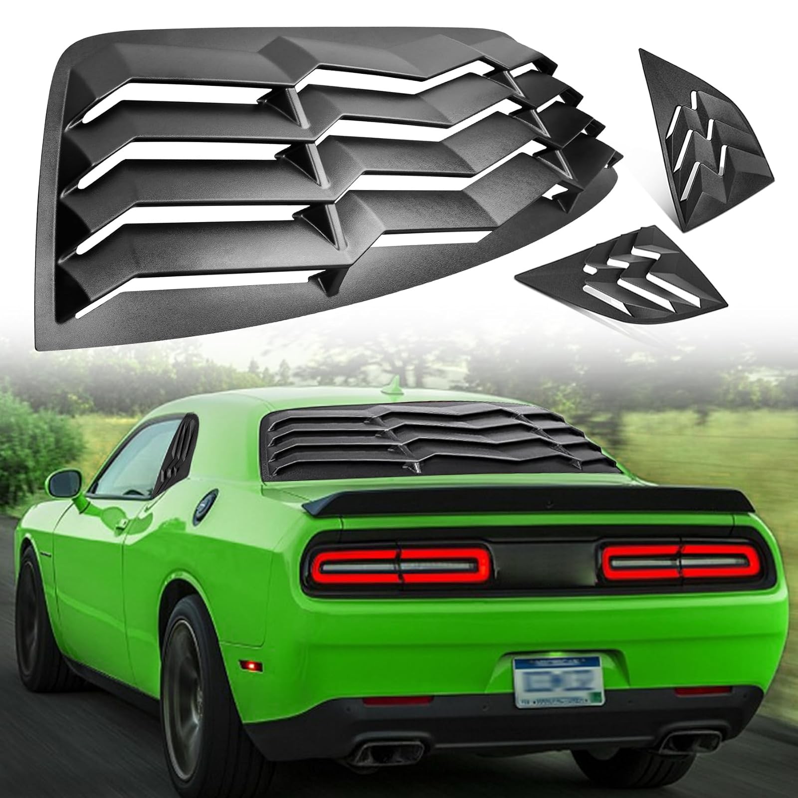 Window Louver Kit Dodge Challenger 2008-2023 ABS CUMART