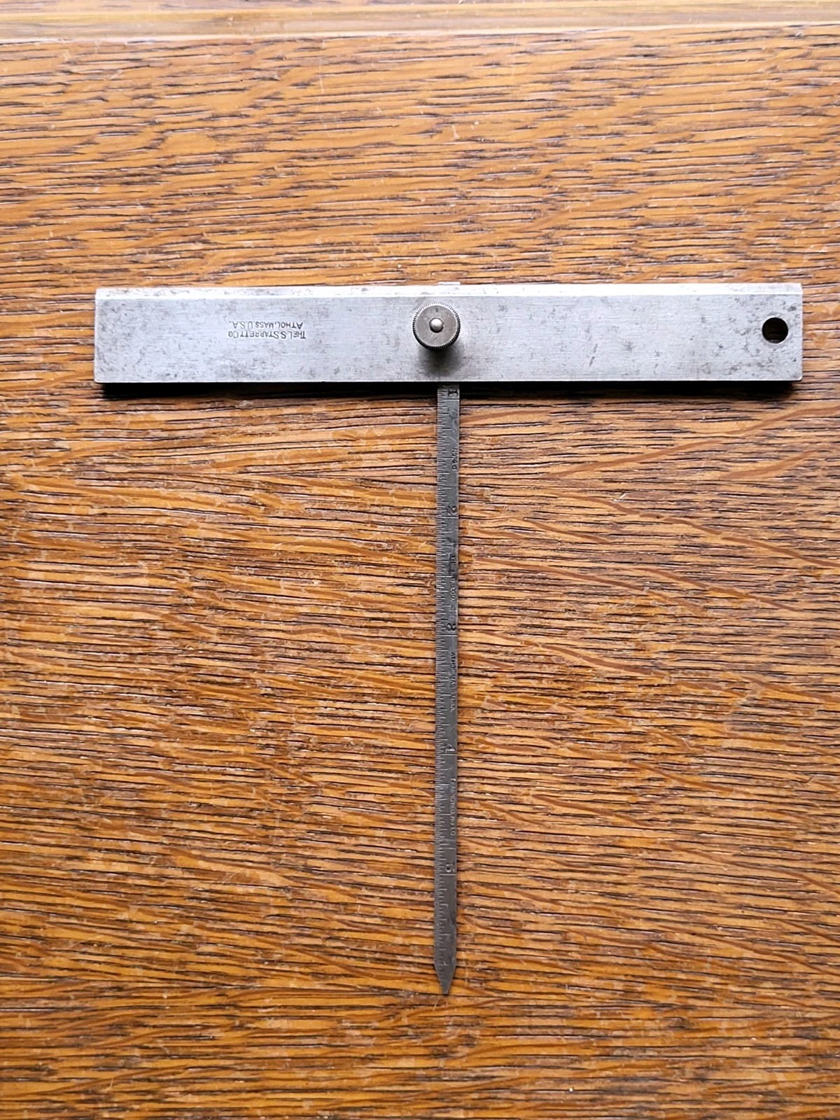 Vintage L. S. Starrett No. 46 6″ Depth Gage w/No. 10 6″ Rule Machinist Tool USA