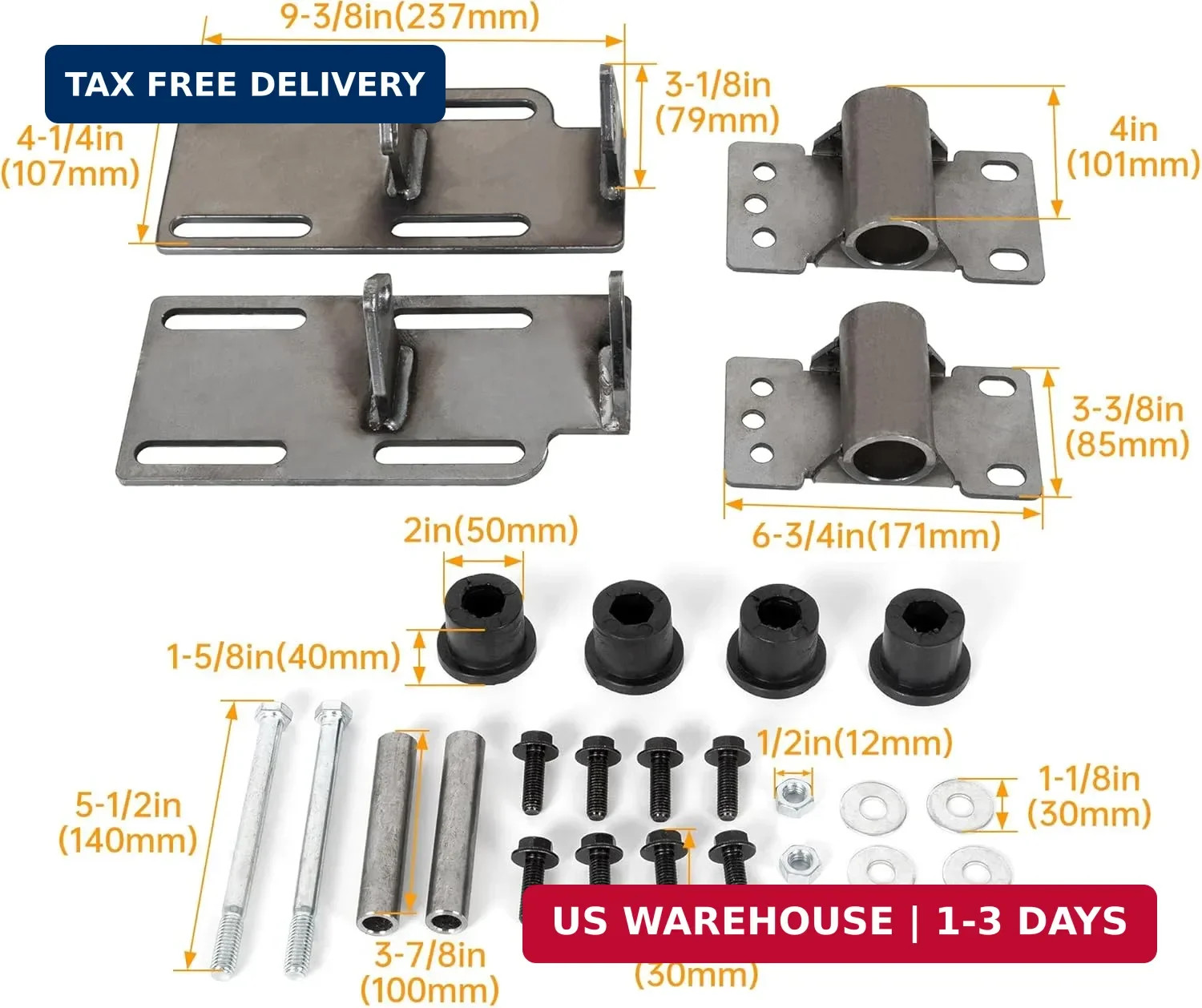 LS Conversion Engine Mount Kit for 88-99 C1500 K5 2WD LS1-6, LQ4 Swap Steel Set