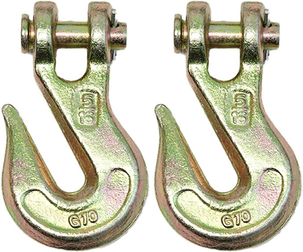 2 Pack – 5/16” Grade 70 Forged Clevis Grab Hook, 21,600Lbs Breaking Stren