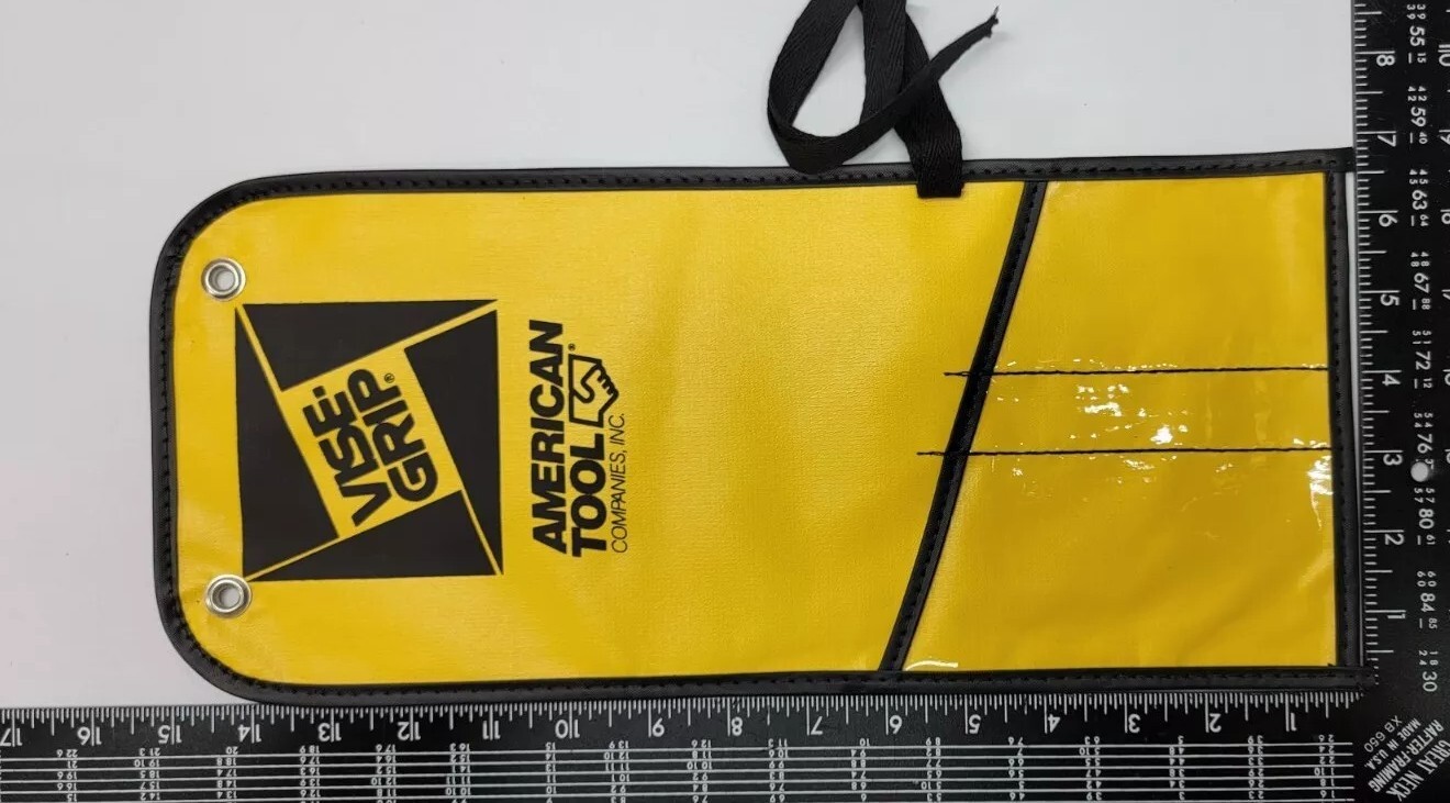 (2) NOS Vintage Vise-Grip Vinyl 3 Pocket Tool Roll Pouch