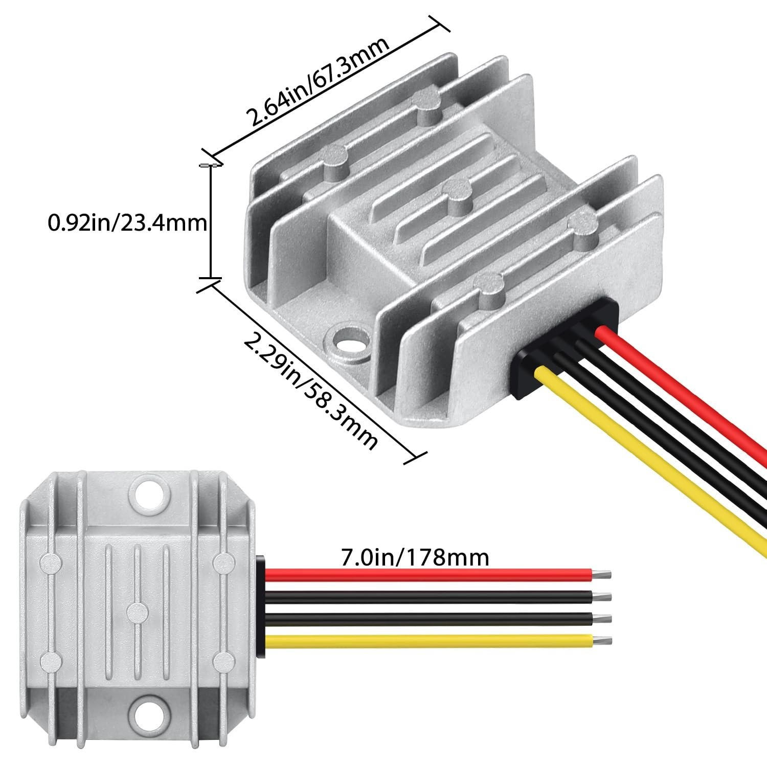 LeMotech DC 12/24v to 5v Converter 5A 25W Step Down Converter Voltage Regulat…