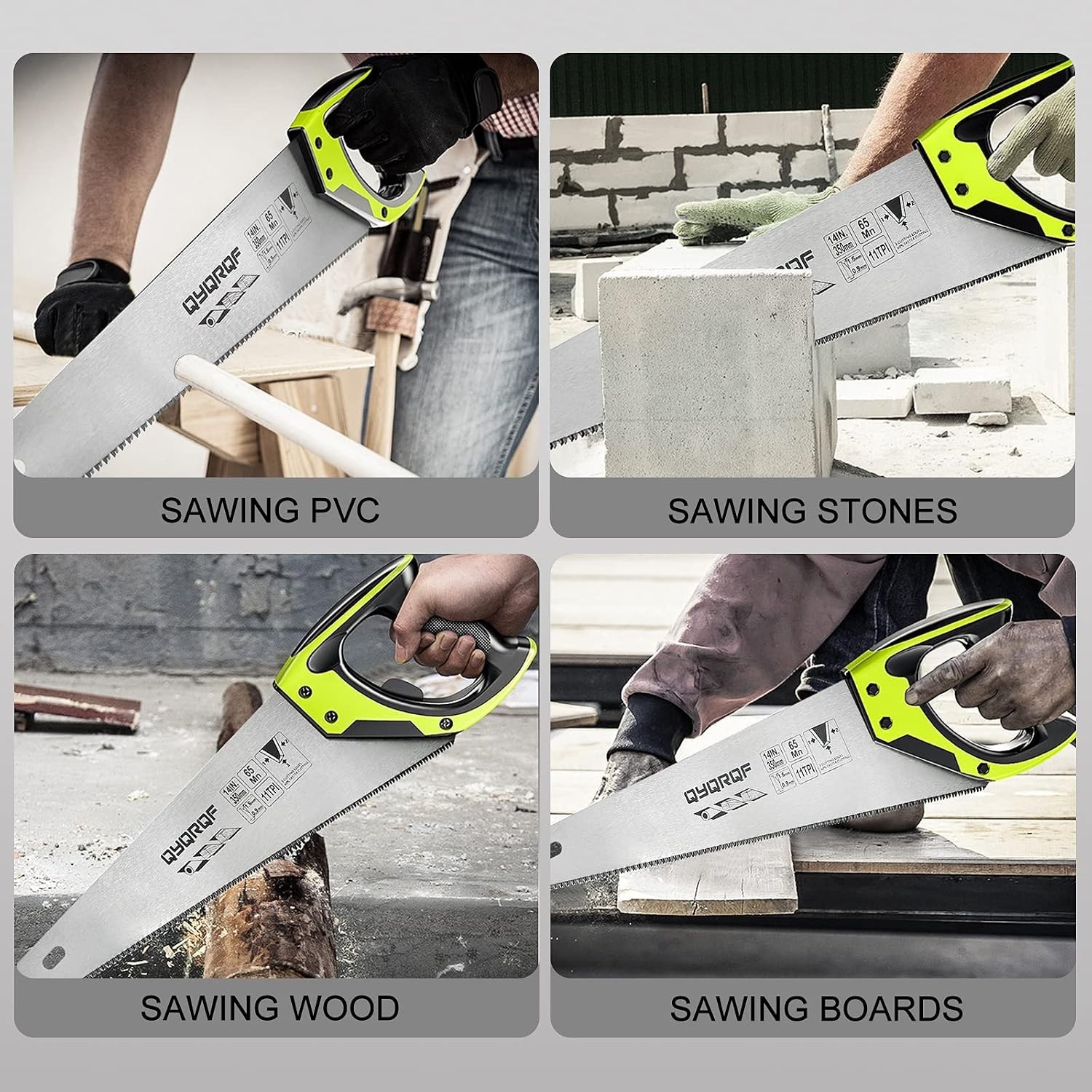 Versatile 14-Inch Fine-Cut Handsaw – Perfect for Wood, Plastic, and Drywall