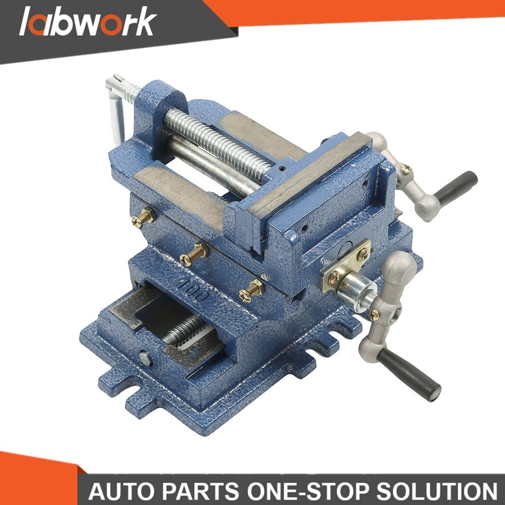 Labwork 4″ Cross Drill Press Vise Slide Milling 2 Way Clamp Machine Heavy Duty