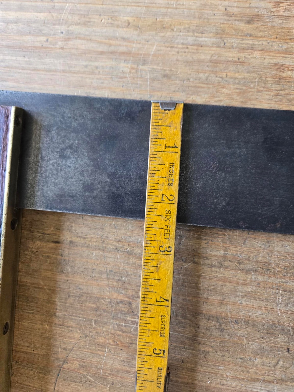 Antique 13 3/4″ x 2 3/8″ Square Rosewood & Brass *Early & Collectable